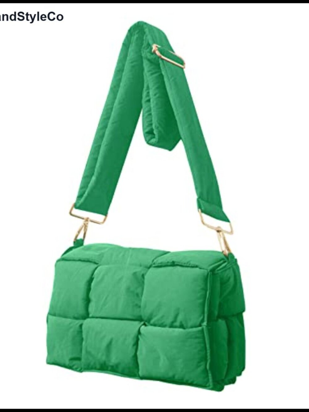 NAARIIAN Woven Nylon Puffer Shoulder Bag Crossbody Tote Handbag